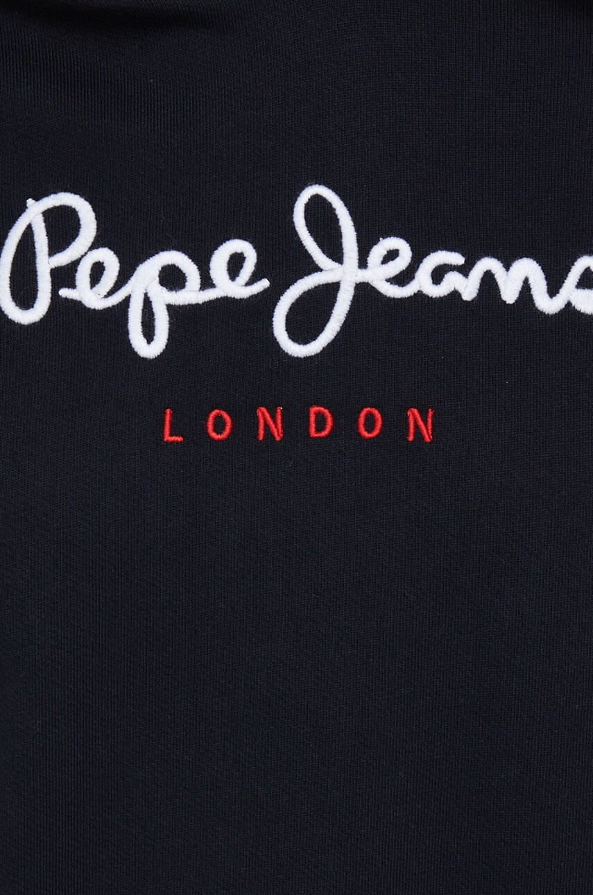 Pepe Jeans Памучен суичър в черно с апликация - Pepit.bg