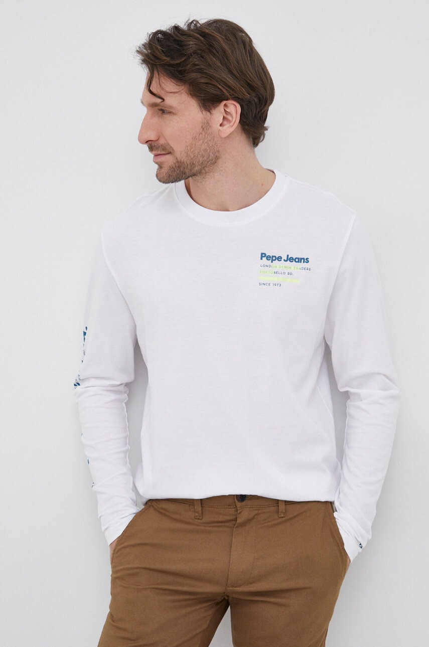 Pepe Jeans Памучна блуза с дълги ръкави - Pepit.bg