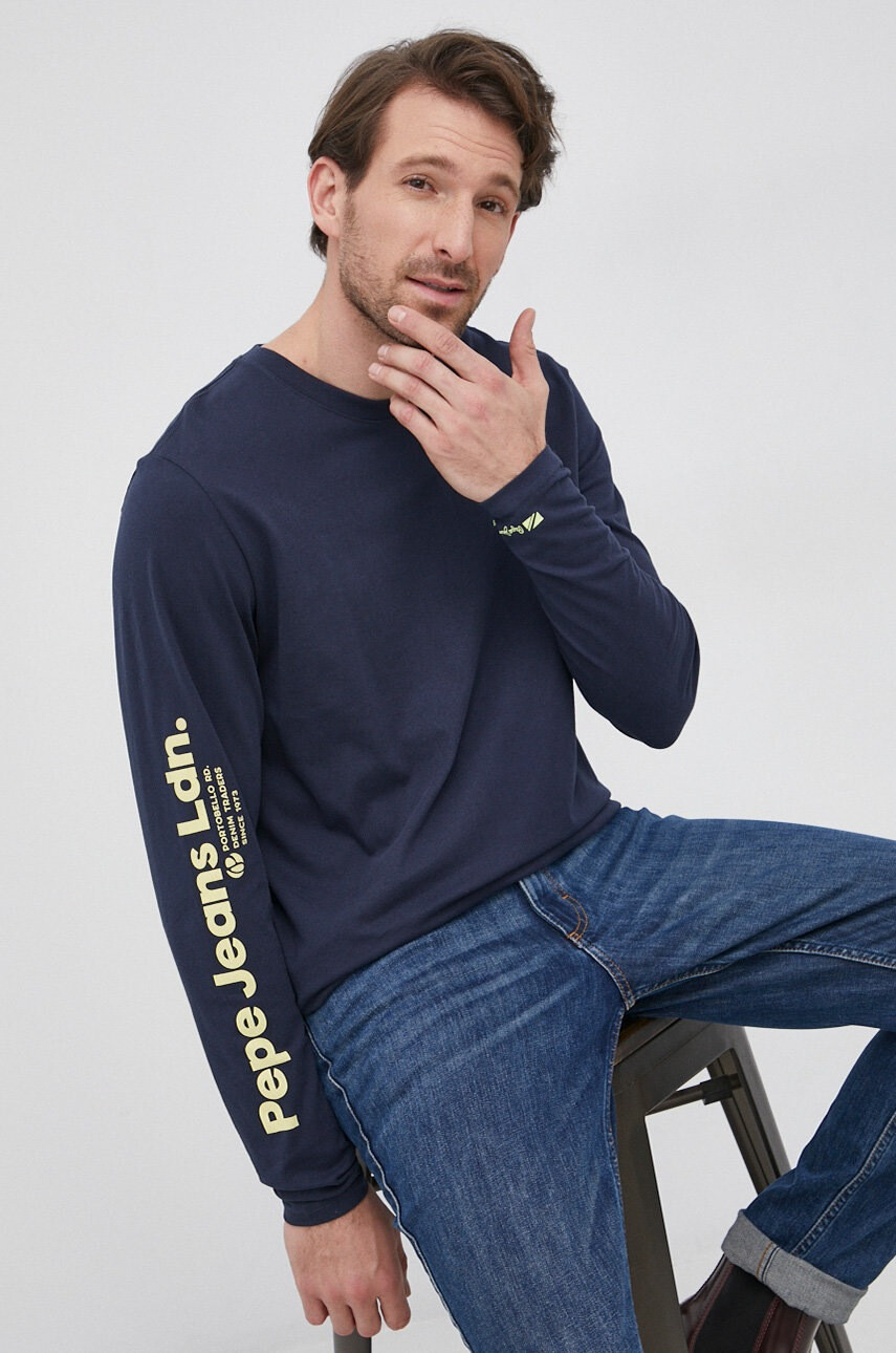 Pepe Jeans Памучна блуза с дълги ръкави Abdiel - Pepit.bg