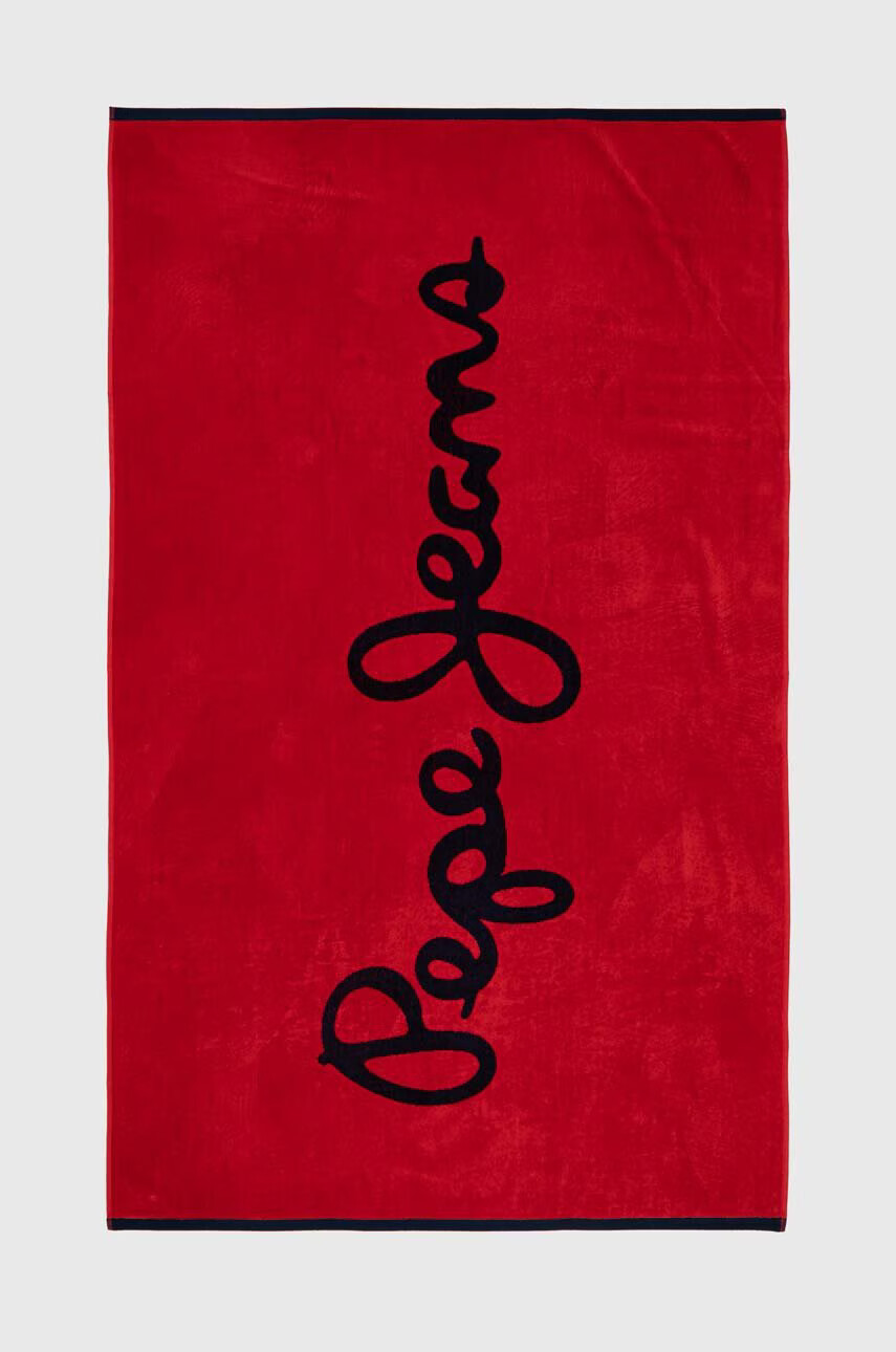 Pepe Jeans Памучна кърпа в червено - Pepit.bg