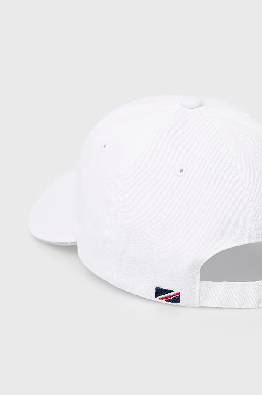 Pepe Jeans Памучна шапка Clara Cap в бяло с изчистен дизайн - Pepit.bg
