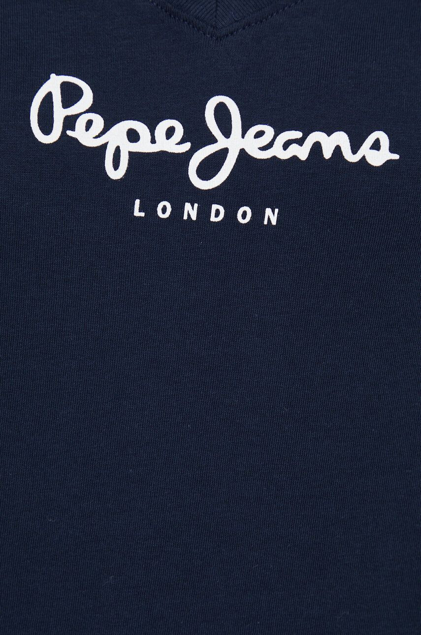 Pepe Jeans Памучна тениска в тъмносиньо - Pepit.bg