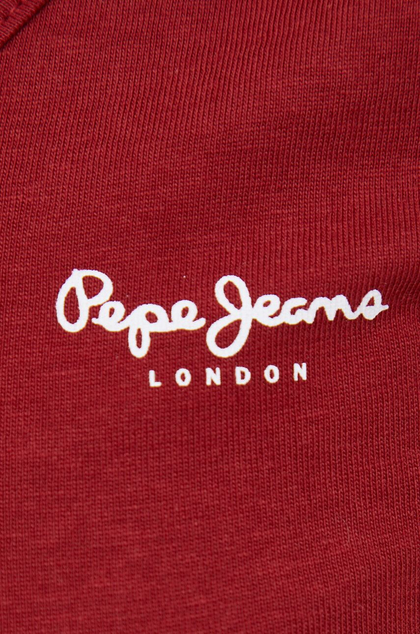 Pepe Jeans Памучна тениска в червено - Pepit.bg