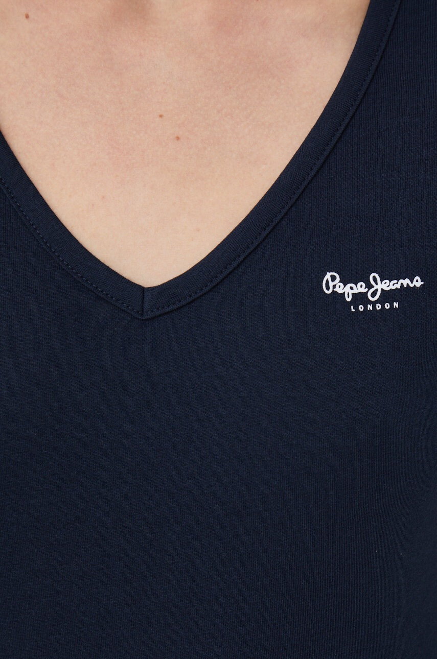 Pepe Jeans Памучна тениска в бяло - Pepit.bg