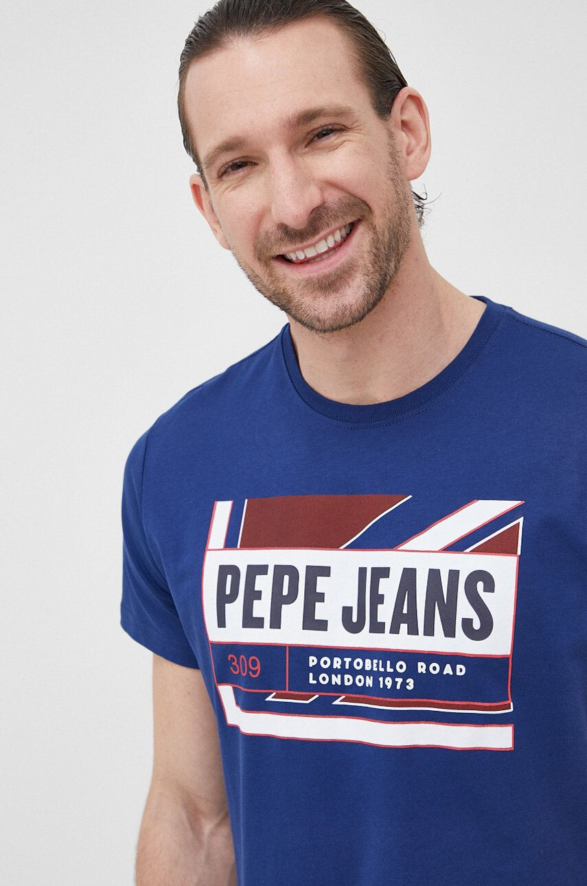 Pepe Jeans Памучна тениска Adelard - Pepit.bg