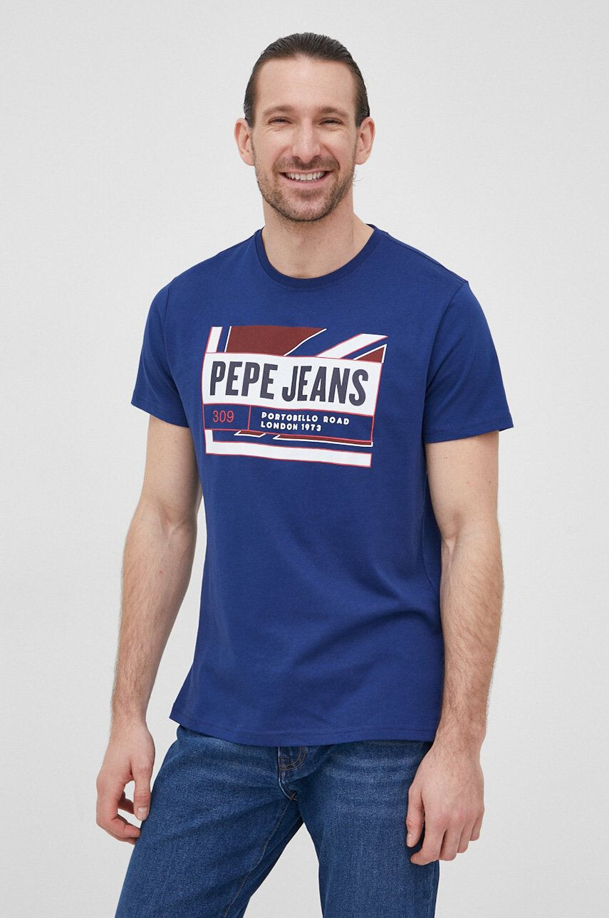 Pepe Jeans Памучна тениска Adelard - Pepit.bg