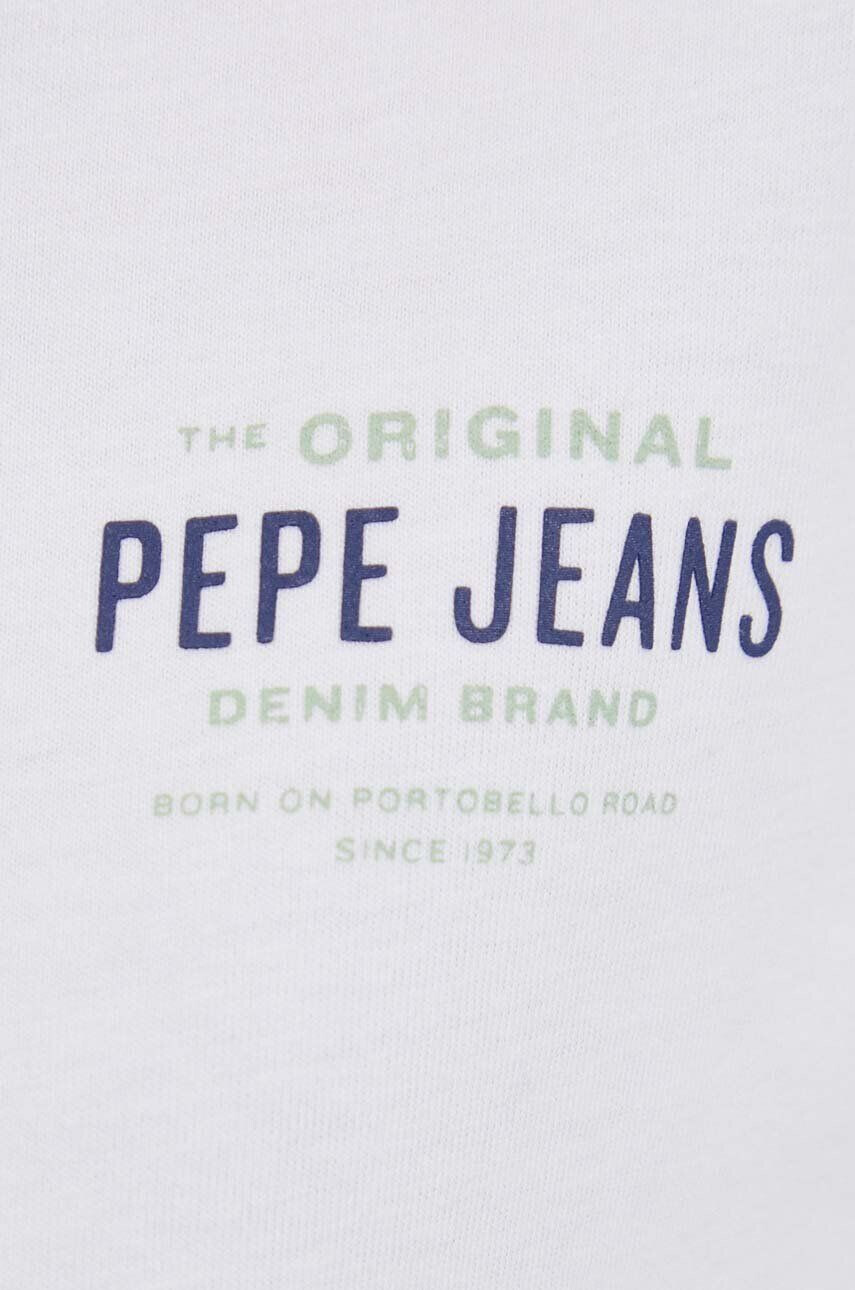 Pepe Jeans Памучна тениска ADELINE в бяло - Pepit.bg