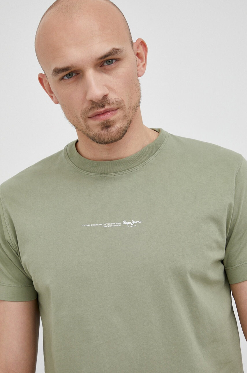 Pepe Jeans Памучна тениска Andreas - Pepit.bg