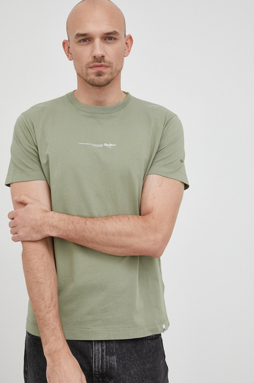 Pepe Jeans Памучна тениска Andreas - Pepit.bg
