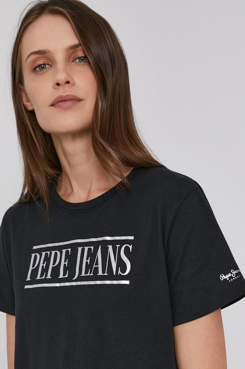 Pepe Jeans Памучна тениска BLANCA - Pepit.bg