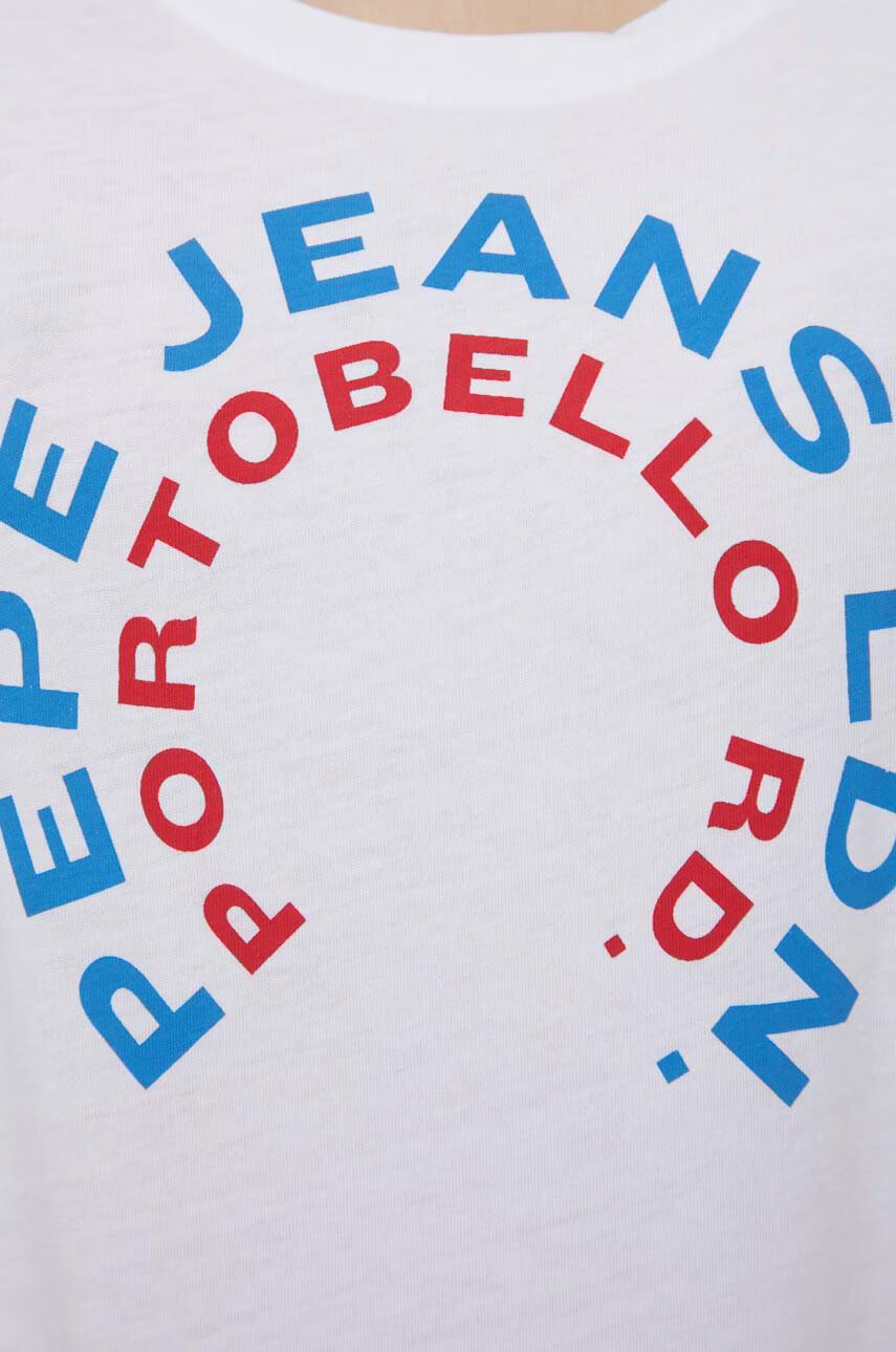 Pepe Jeans Памучна тениска Cammie в бяло - Pepit.bg