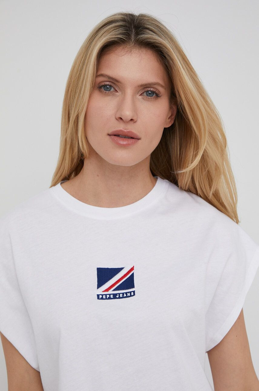 Pepe Jeans Памучна тениска Charlotte Tee - Pepit.bg