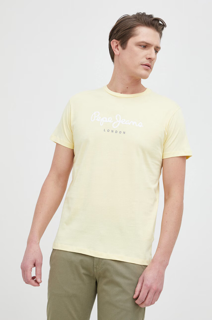 Pepe Jeans Памучна тениска Eggo N - Pepit.bg