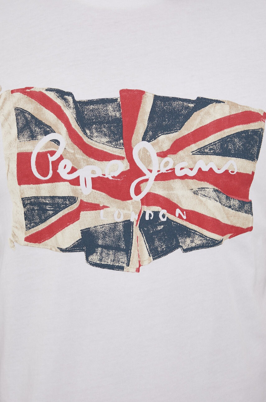 Pepe Jeans Памучна тениска Flag Logo N - Pepit.bg