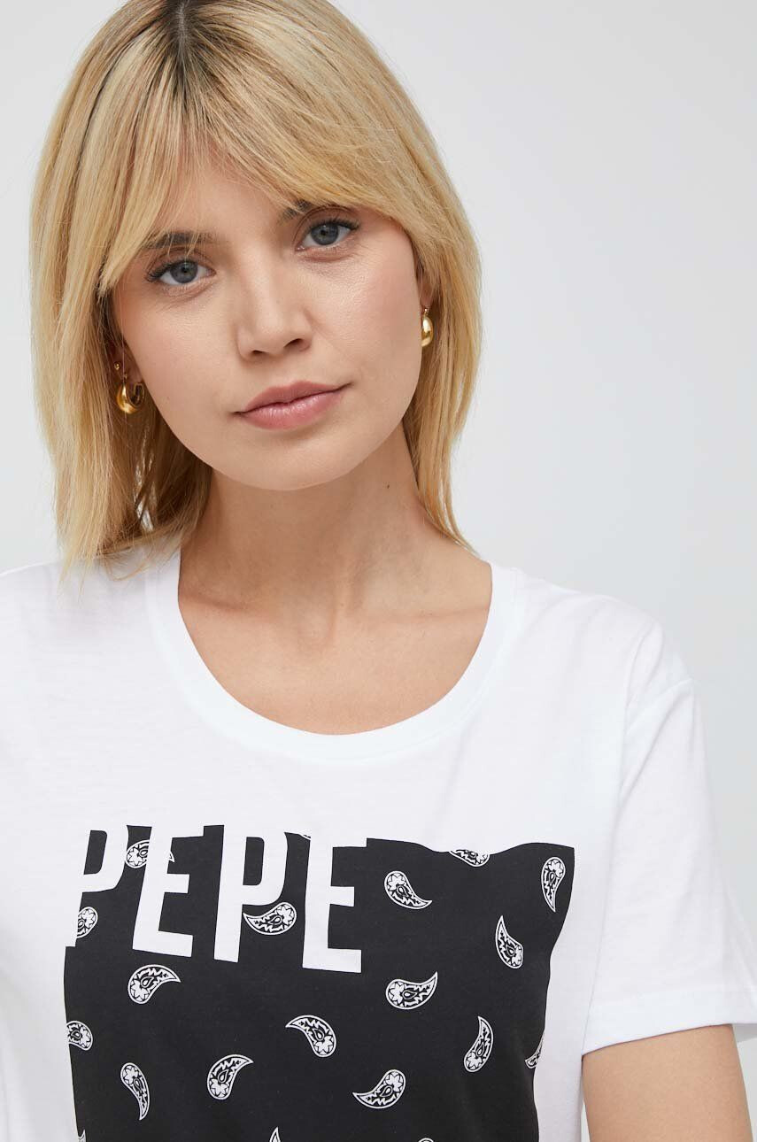 Pepe Jeans Памучна тениска Lucie - Pepit.bg