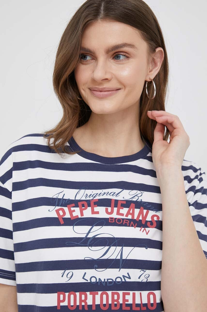 Pepe Jeans Памучна тениска Navy - Pepit.bg