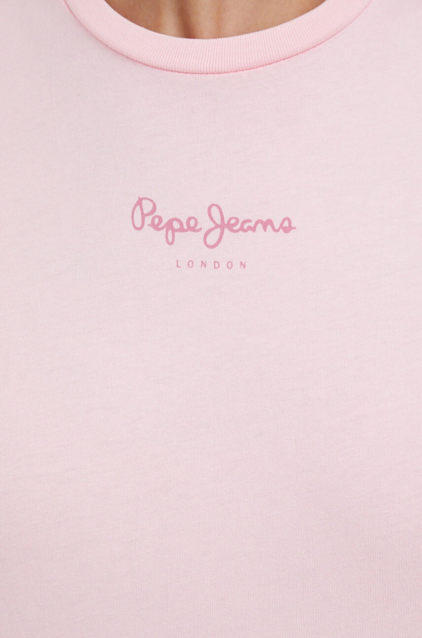 Pepe Jeans Памучна тениска Nina - Pepit.bg
