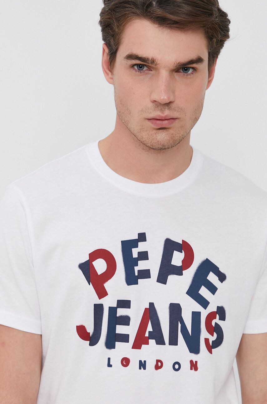 Pepe Jeans Памучна тениска Raphael - Pepit.bg