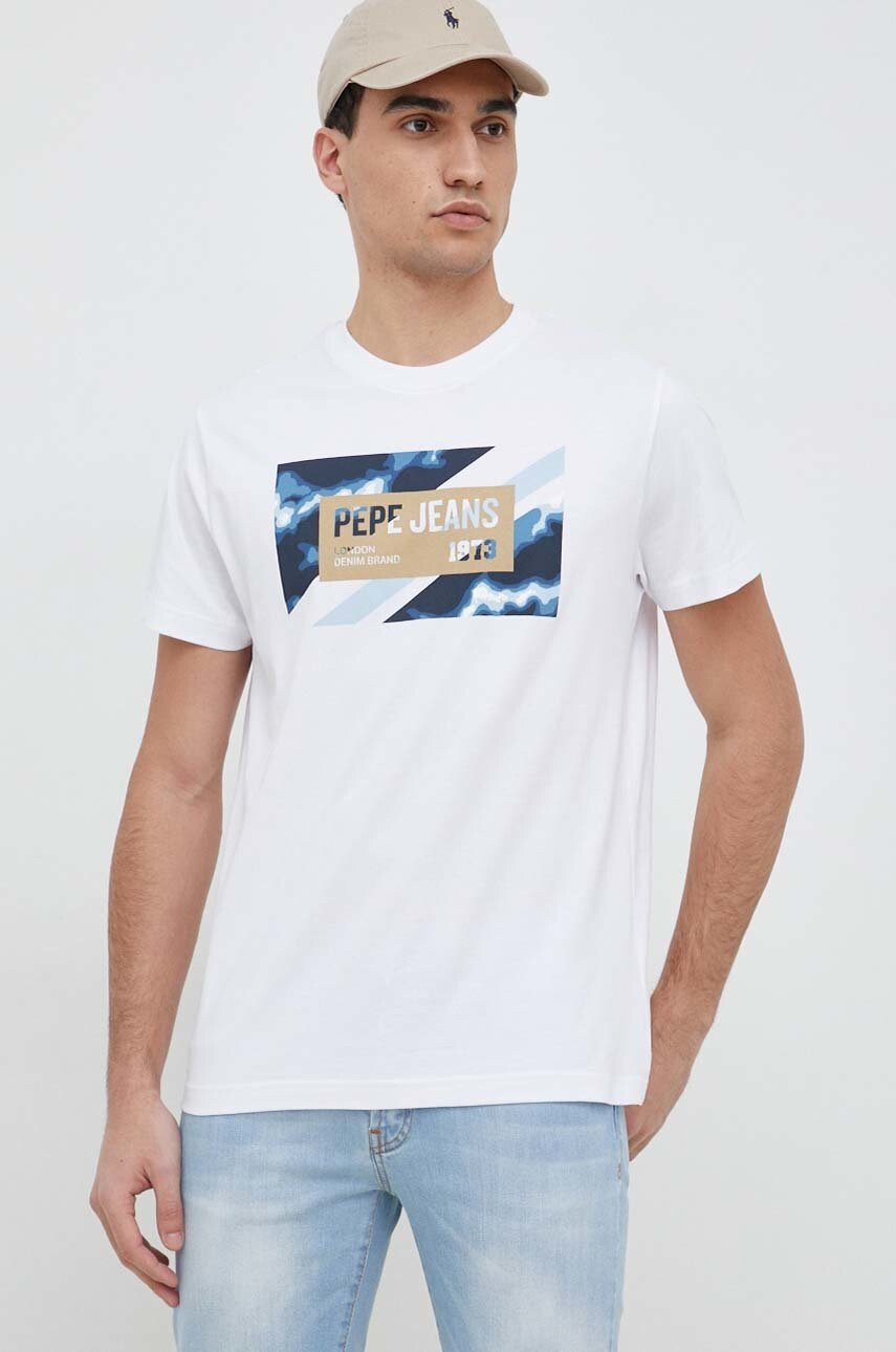 Pepe Jeans Памучна тениска Rederick - Pepit.bg