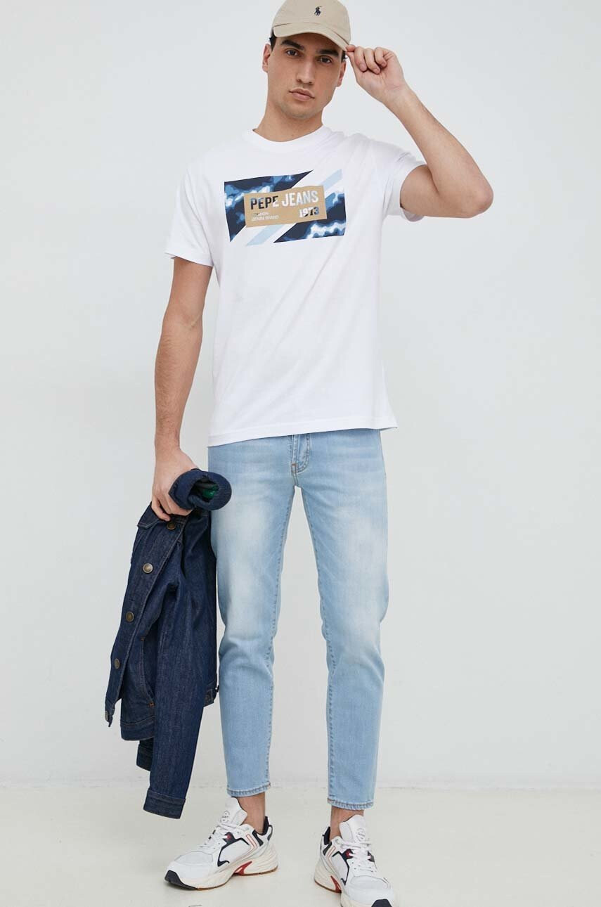 Pepe Jeans Памучна тениска Rederick - Pepit.bg