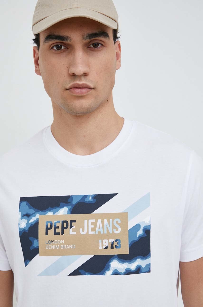 Pepe Jeans Памучна тениска Rederick - Pepit.bg