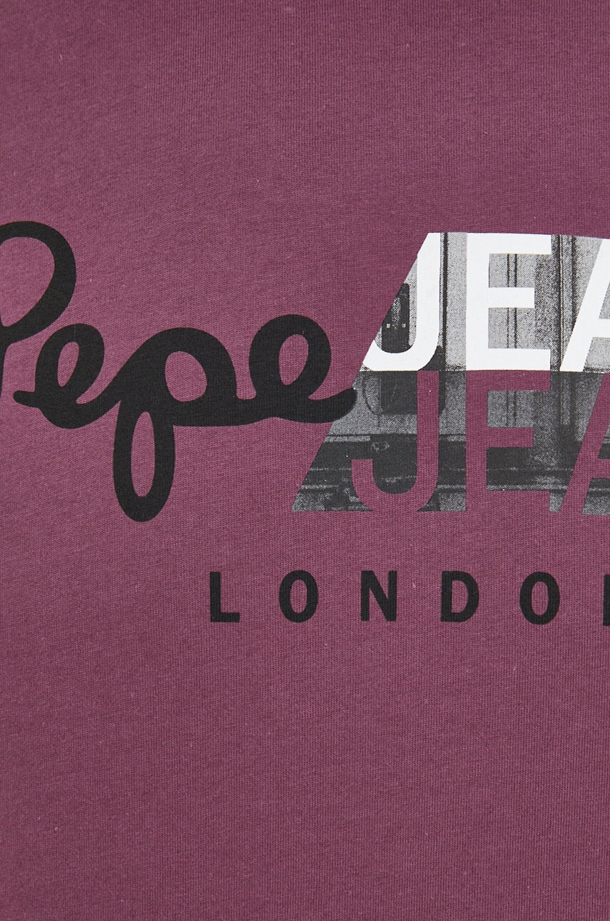 Pepe Jeans Памучна тениска Topher - Pepit.bg