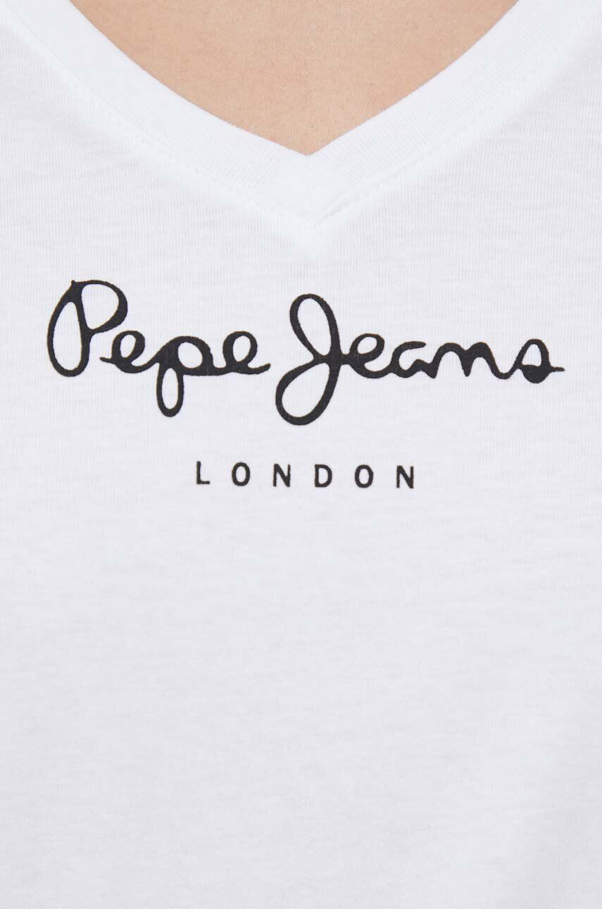 Pepe Jeans Памучна тениска Wendy в бяло - Pepit.bg