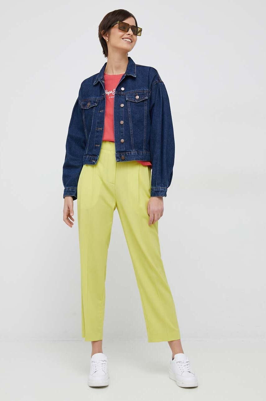 Pepe Jeans Памучна тениска Wendy В червено - Pepit.bg