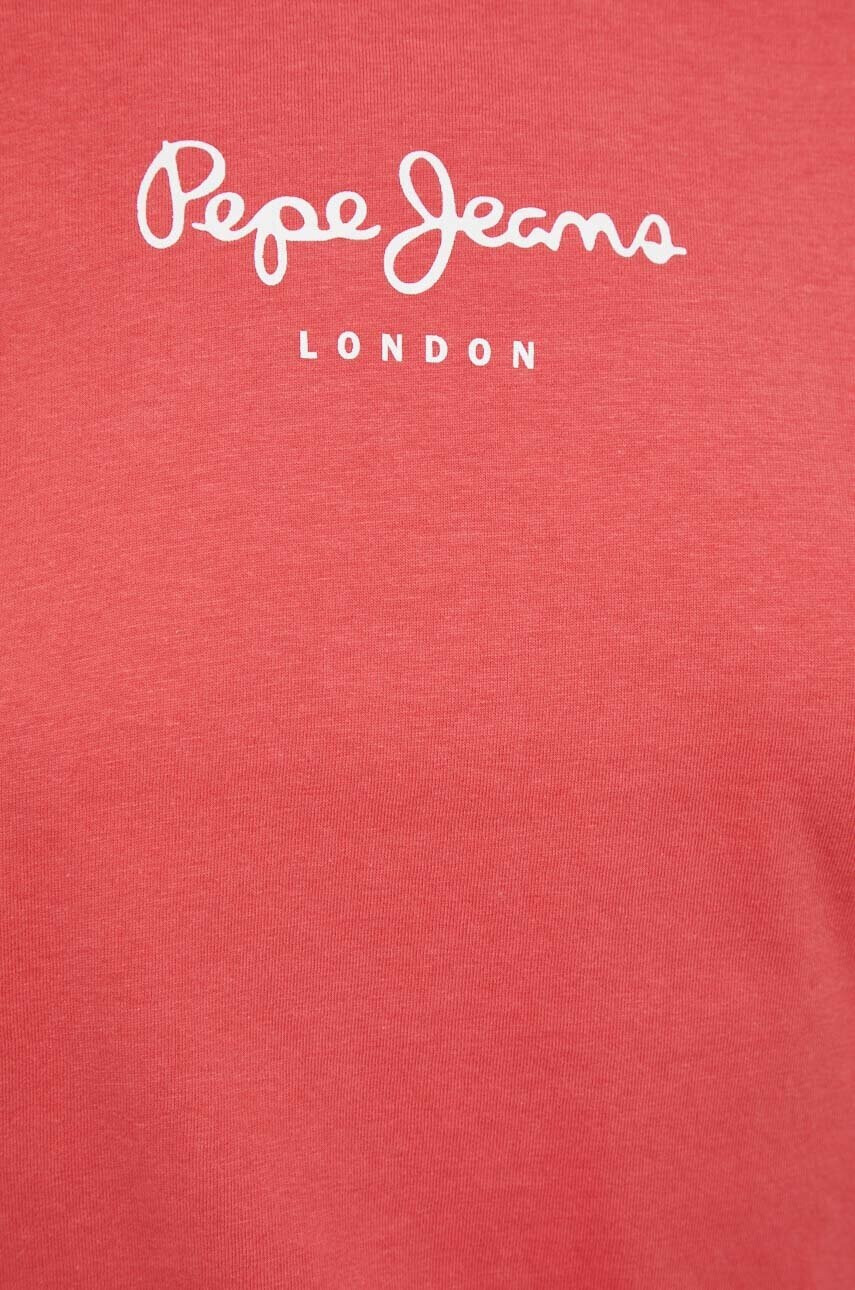 Pepe Jeans Памучна тениска Wendy В червено - Pepit.bg