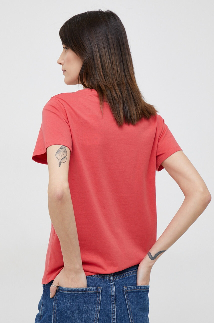 Pepe Jeans Памучна тениска Wendy Chest в червено - Pepit.bg
