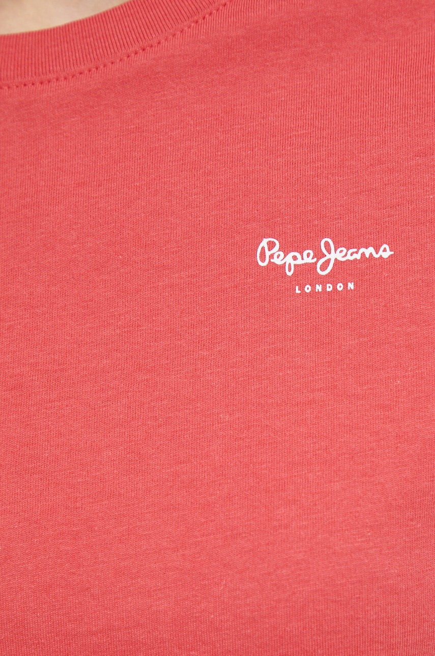 Pepe Jeans Памучна тениска Wendy Chest в червено - Pepit.bg