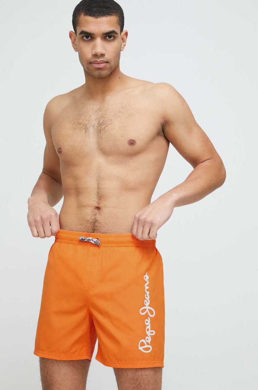 Pepe Jeans Плувни шорти Finnick в оранжево - Pepit.bg