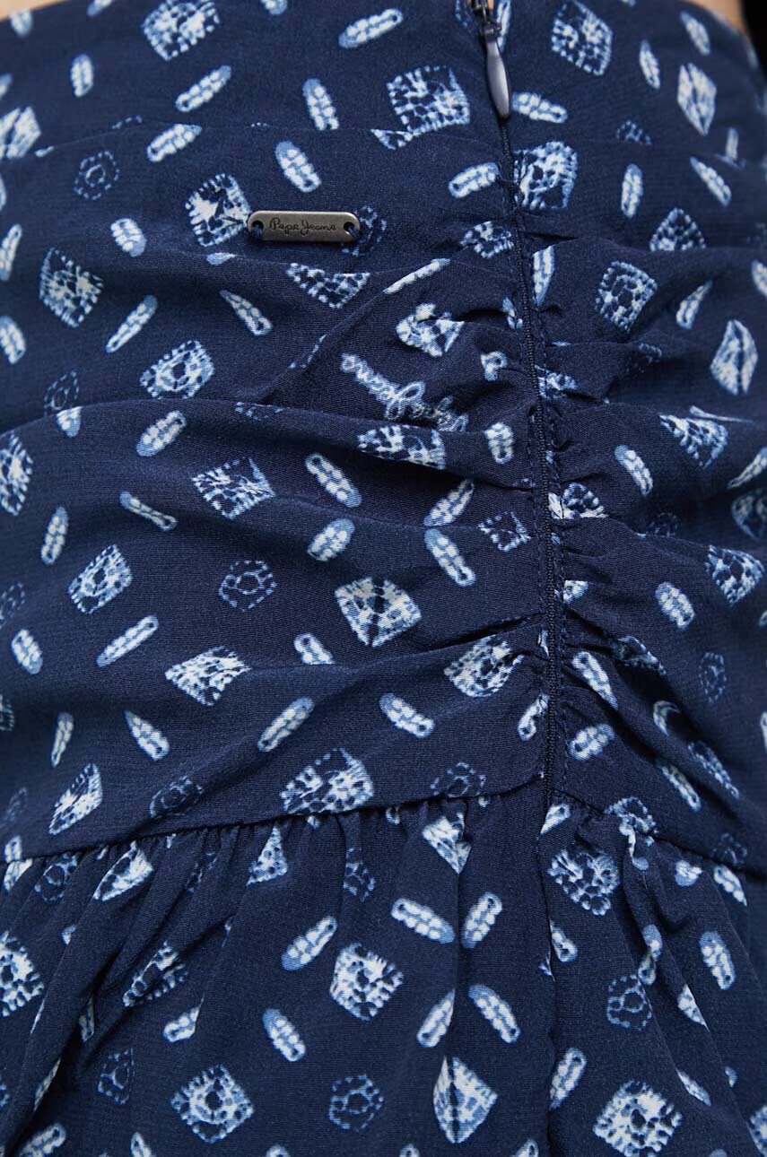 Pepe Jeans Пола Eimi в тъмносиньо къс модел разкроен модел - Pepit.bg