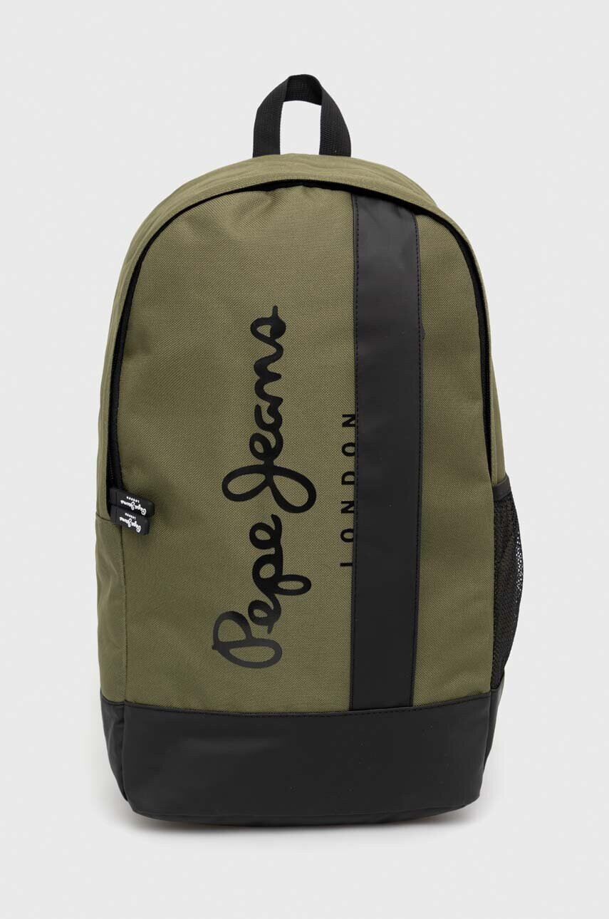 Pepe Jeans Раница в зелено голям размер с принт - Pepit.bg