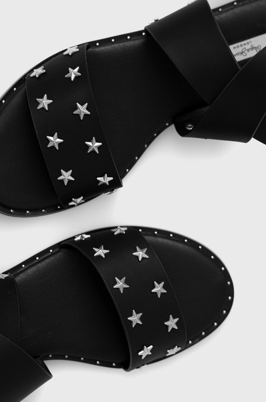 Pepe Jeans Сандали Hayes Star дамски в черно - Pepit.bg