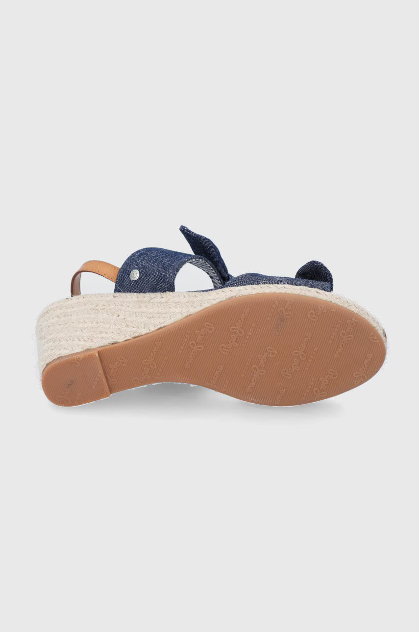 Pepe Jeans Сандали Shark Sea в тъмносиньо със скосена платформа - Pepit.bg