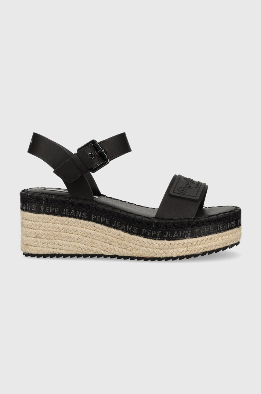 Pepe Jeans Сандали WITNEY в черно с платформа - Pepit.bg