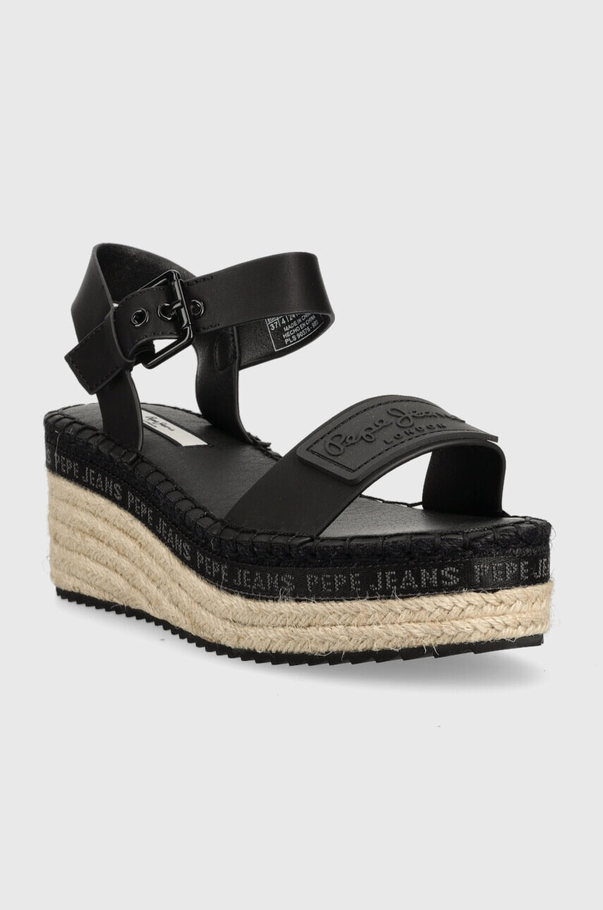 Pepe Jeans Сандали WITNEY в черно с платформа - Pepit.bg