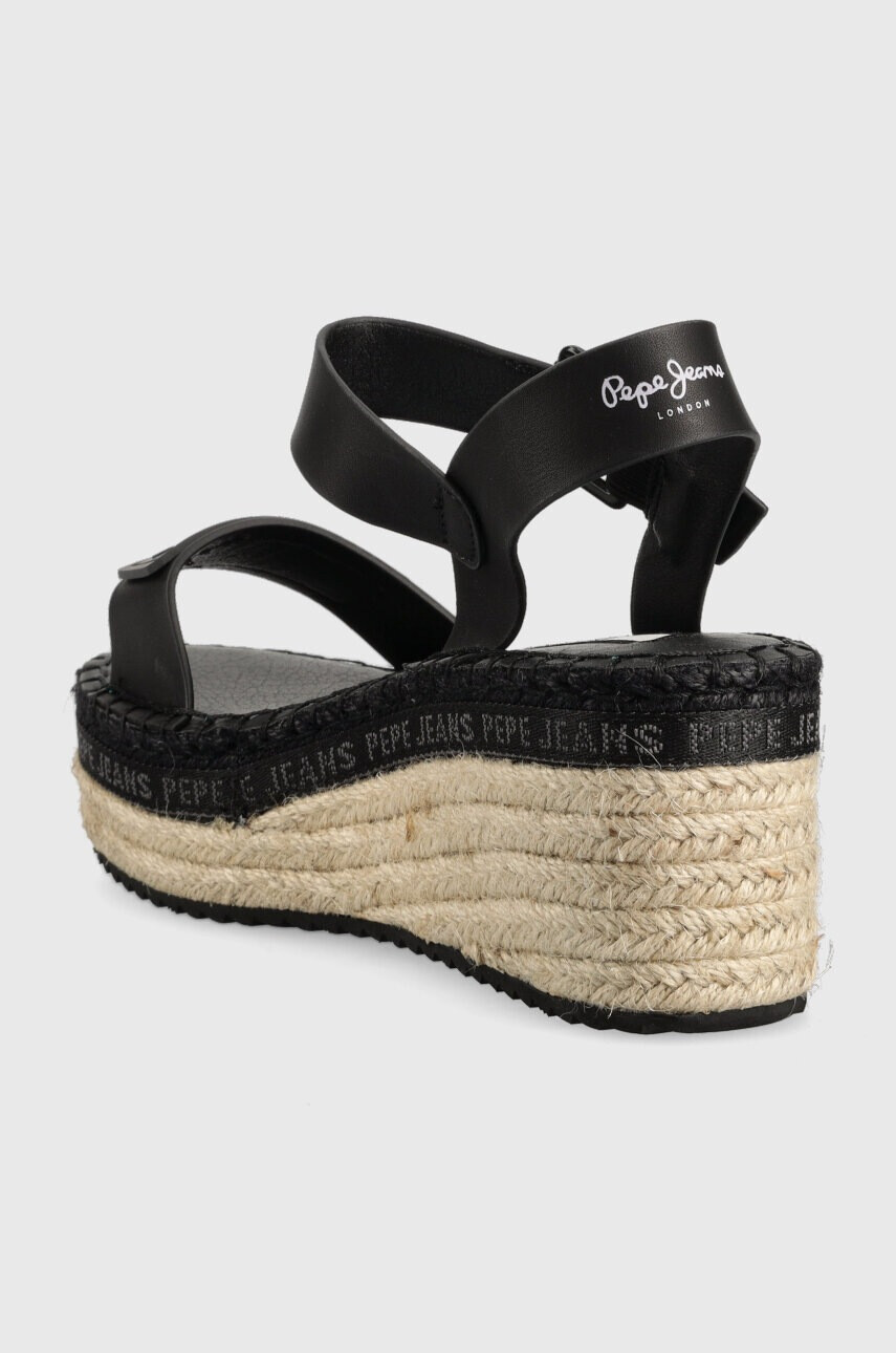 Pepe Jeans Сандали WITNEY в черно с платформа - Pepit.bg