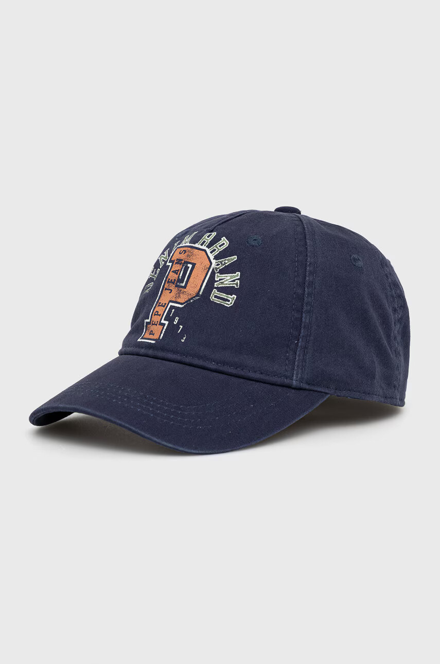 Pepe Jeans Шапка в тъмносиньо с изчистен дизайн - Pepit.bg
