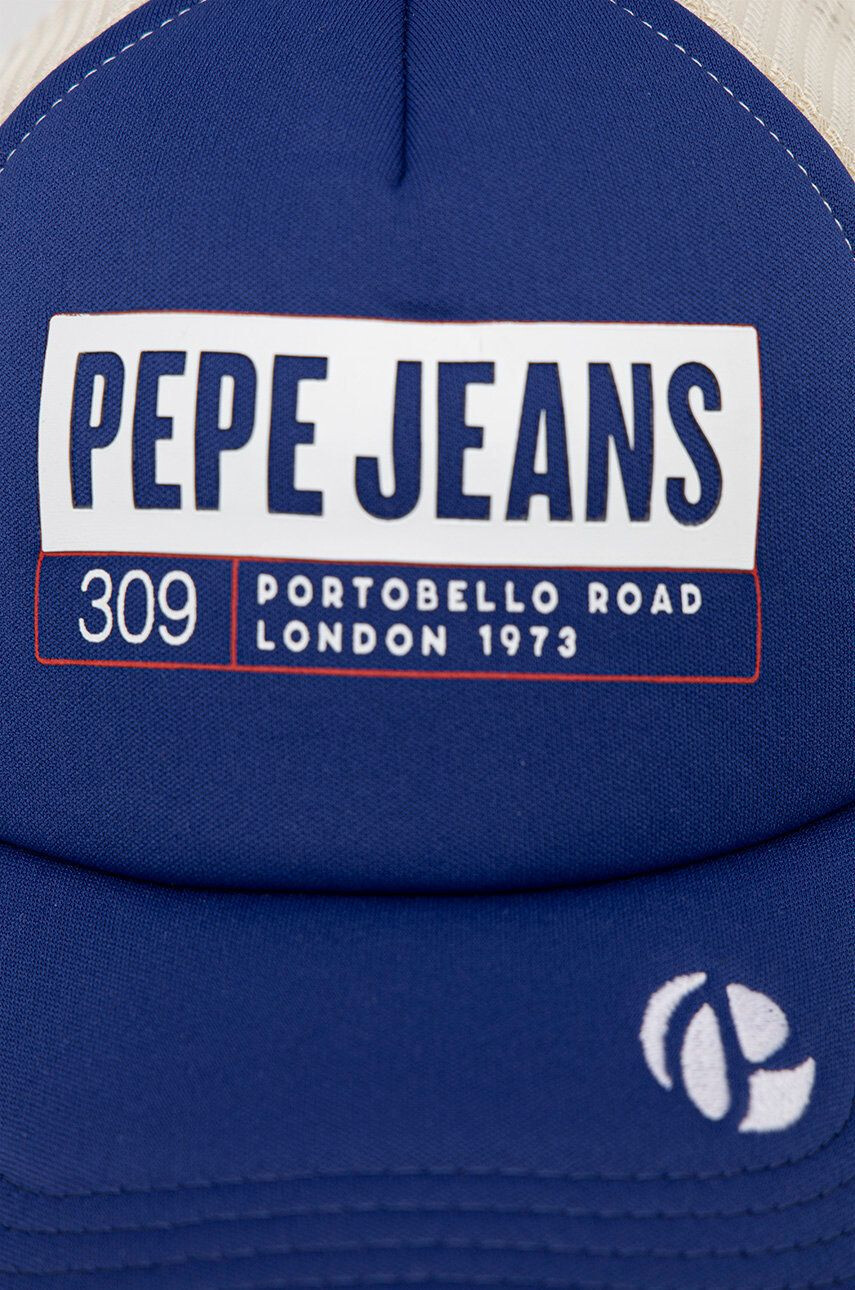 Pepe Jeans Шапка Telmo в тъмносиньо с принт - Pepit.bg