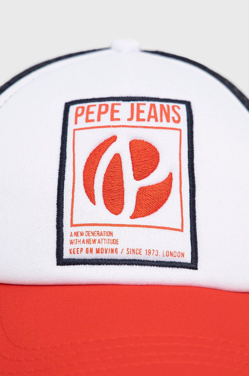 Pepe Jeans Шапка Terry в червено с десен - Pepit.bg