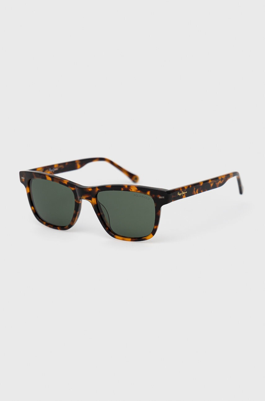 Pepe Jeans Слънчеви очила Square Vintage мъжки в кафяво - Pepit.bg