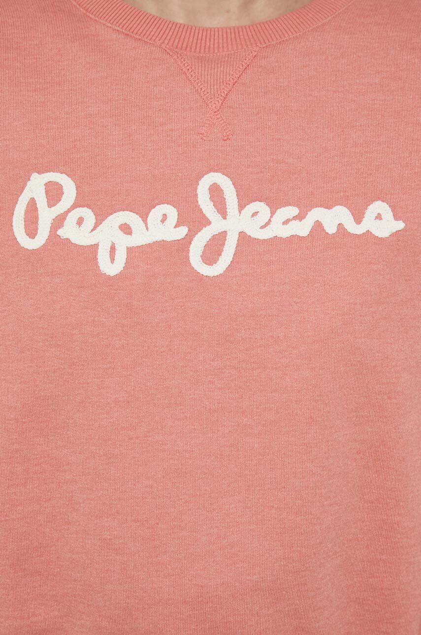 Pepe Jeans Суичър в оранжево с десен - Pepit.bg