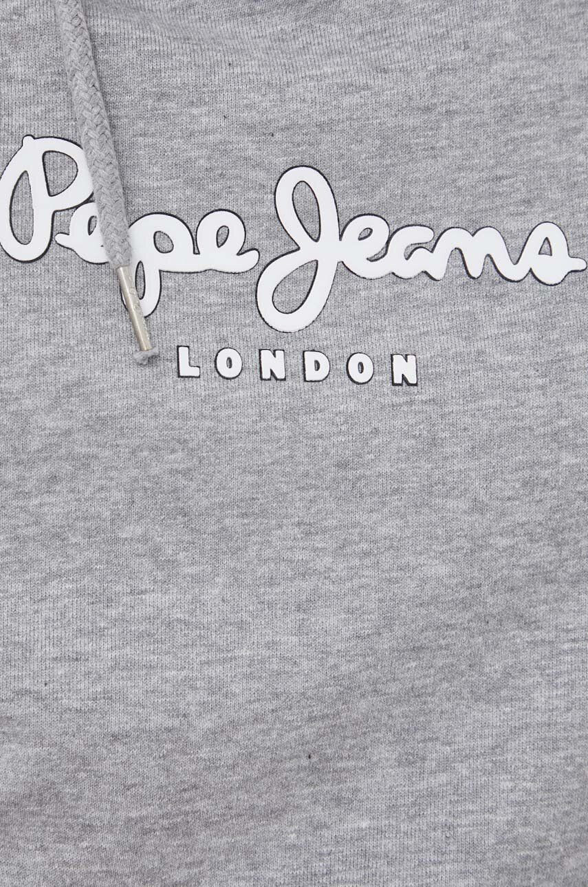 Pepe Jeans Суичър Edward Hoodie в сиво с качулка с принт - Pepit.bg