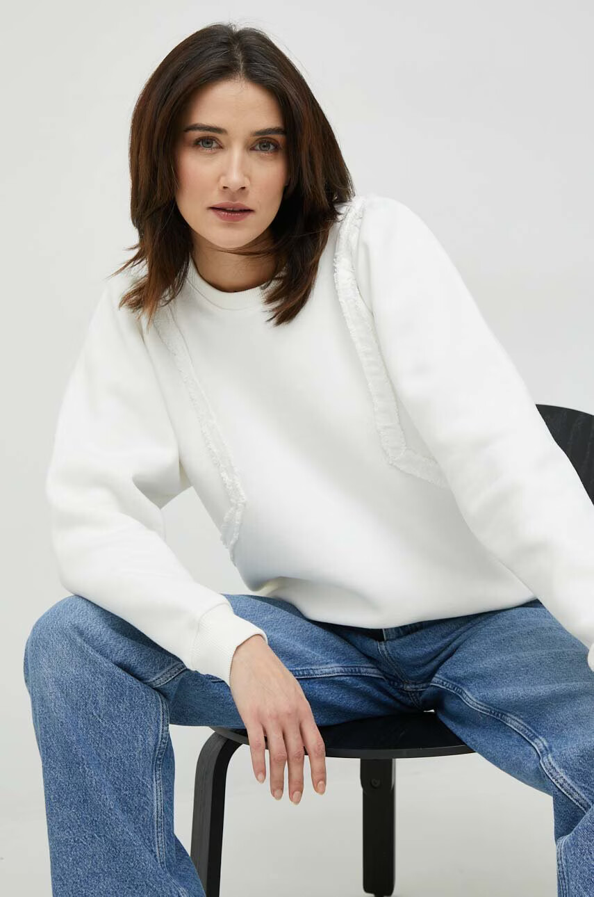 Pepe Jeans Суичър Esther в бяло с изчистен дизайн - Pepit.bg