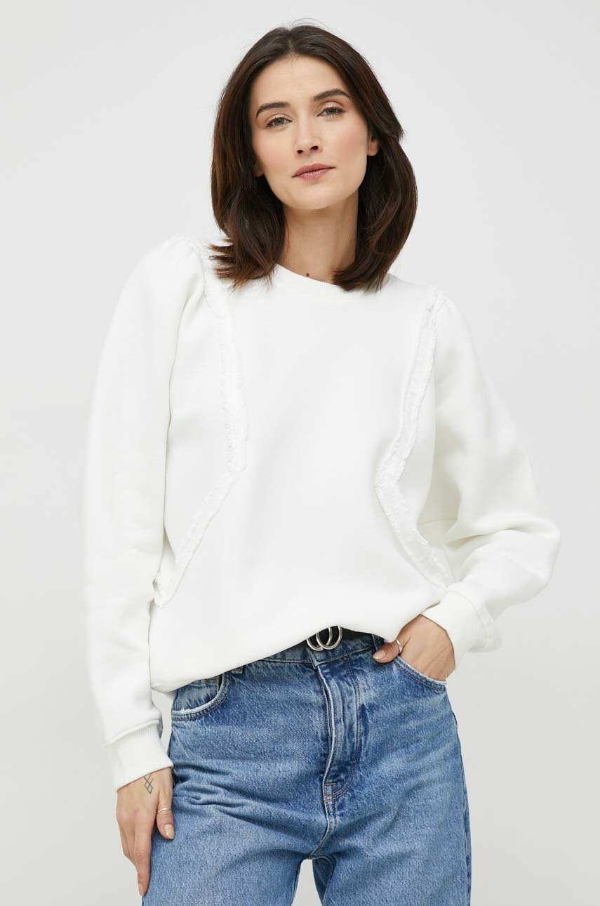 Pepe Jeans Суичър Esther в бяло с изчистен дизайн - Pepit.bg