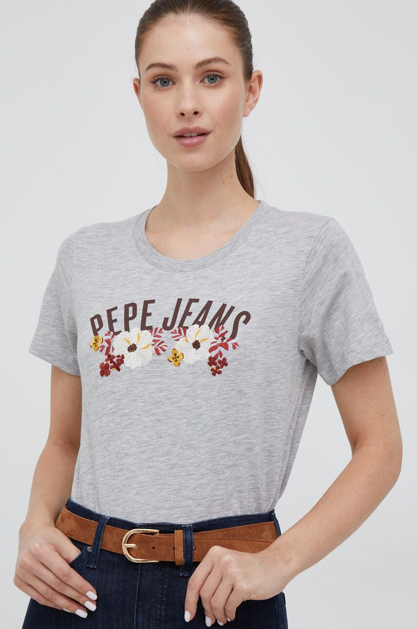 Pepe Jeans Тениска в сиво - Pepit.bg