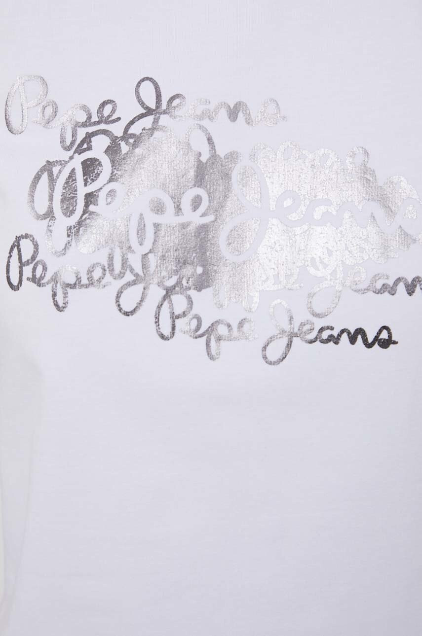 Pepe Jeans Тениска Anna дамска в бяло - Pepit.bg