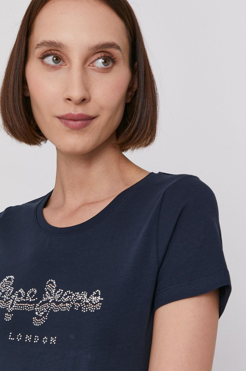 Pepe Jeans Тениска BEATRICE дамска в тъмносиньо - Pepit.bg